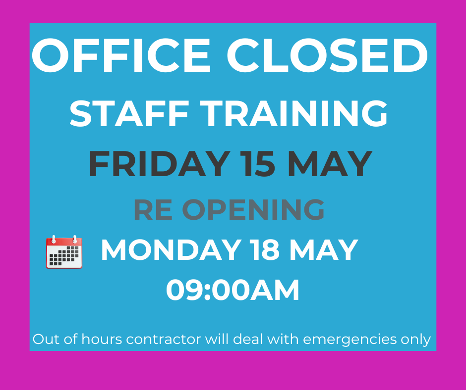 Office closed Friday 15 May 2026